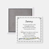 Paw prints op mijn hart huisdier verlies magneet (Voorkant / Achterkant)