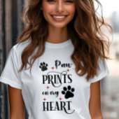 Paw Prints op mijn hart kat T-shirt