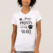 Paw Prints op mijn hart kat T-shirt (Voorkant)