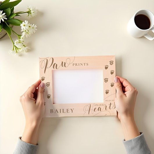 Paw Prints op onze harten Huisdier Memorial Gepers Gegraveerde Lijstjes