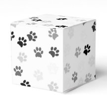 Paw Prints Party Favor Box voor Hondenliefhebbers