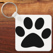 Paw Prints Pattern Dog Mom Gift Favor Christmas Sleutelhanger (Voorkant)