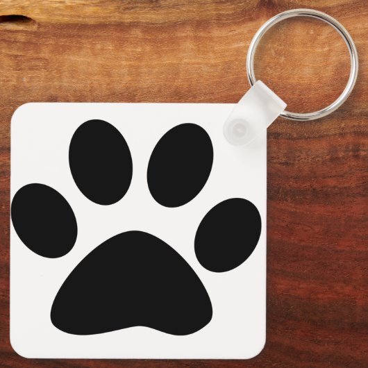 Paw Prints Pattern Dog Mom Gift Favor Christmas Sleutelhanger (Achterkant)