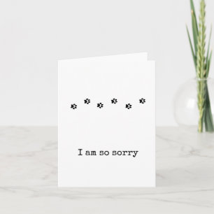 Paw Prints, Pet Sympathy Card Kaart