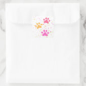 Paw Prints, Pinks Yellow Splashes_Fun Stickers (Tas)