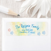 Paw Prints Return Address Label (Insitu)