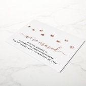 Paw Prints Roos Gold Foil Moving Announcement Kaar Folie Uitnodiging (Gedraaid)