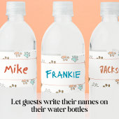 Paw Prints Schrijf Jouw naam Party Waterfles Etiket