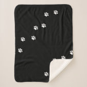 Paw Prints Sherpa Blanket Deken (Voorkant)