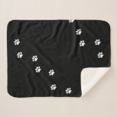Paw Prints Sherpa Blanket Deken (Voorkant (horizontaal))