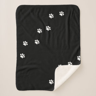 Paw Prints Sherpa Blanket Sherpa Deken