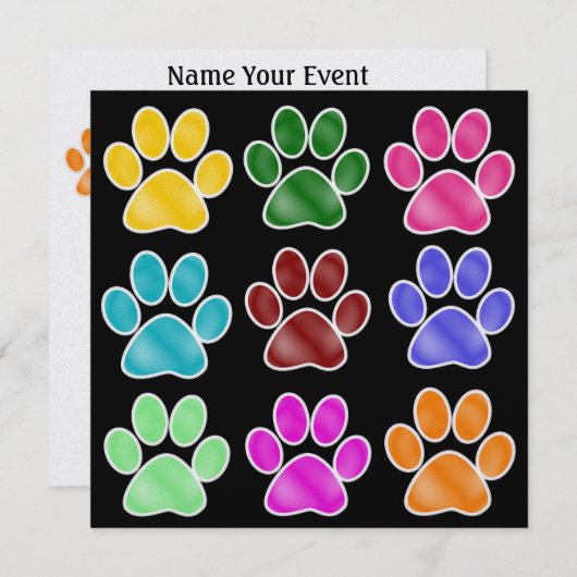 Paw Prints - SRF Kaart (Voorkant / Achterkant)