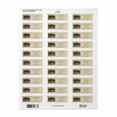 Paw Prints Voeg foto Tan retour adreslabels Etiket (Full Sheet)