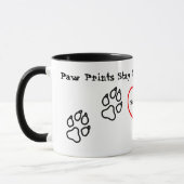 Paw Prints voor altijd Mok (Links)