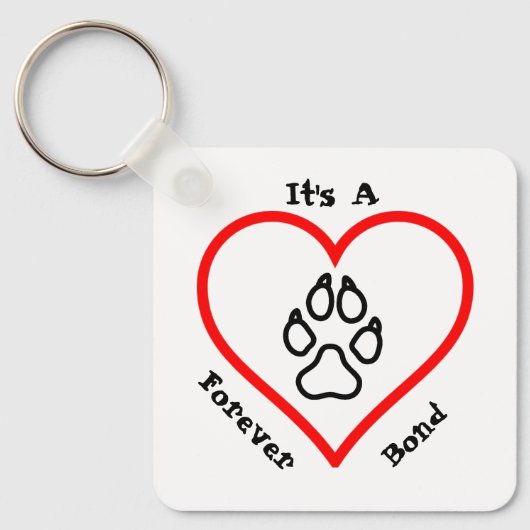 Paw Prints voor altijd Sleutelhanger (Voorkant)