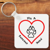 Paw Prints voor altijd Sleutelhanger (Voorkant)