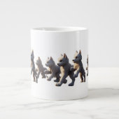 Paw Prints Walking Around Mug Base Design Grote Koffiekop (Voorkant)