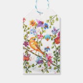 PAW PRINTS YELLOW BIRD CADEAULABEL (Voorkant)