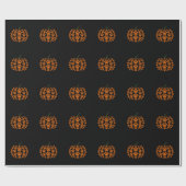 Paw Pumpkin Paw Print Hond Thanksgiving Cadeaupapier (Vlak)