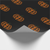 Paw Pumpkin Paw Print Hond Thanksgiving Cadeaupapier (Hoek)