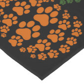 Paw Pumpkin Paw Print Hond Thanksgiving Korte Tafelloper (Hoek)