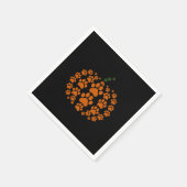 Paw Pumpkin Paw Print Hond Thanksgiving Servet (Hoek)
