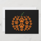 Paw Pumpkin Paw Print Honden Thanksgiving Feestdagenkaart (Voorkant)