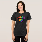 Paw Regenboog Tri-Blend Shirt (Voorkant volledig)