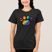 Paw Regenboog Tri-Blend Shirt (Voorkant)