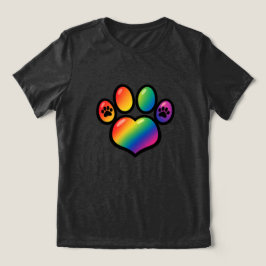 Paw Regenboog Tri-Blend Shirt