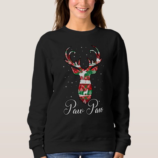 Paw Reindeer Matching Family Pajama Trui (Voorkant)