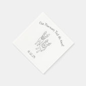 Paw-rents bonden de knoop door servet (Hoek)