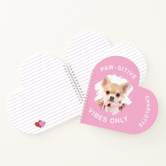 Paw-sensitive vibes alleen hond foto meisje notitieboek (Binnen)