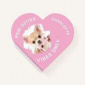 Paw-sensitive vibes alleen hond foto meisje notitieboek (Voorkant)