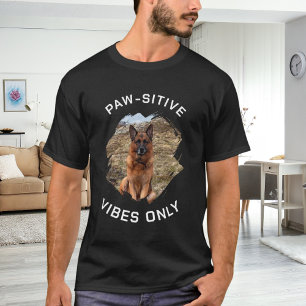 Paw-sensitive vibes alleen hond foto zwart t-shirt