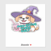 Paw-sensitive vibes alleen � Schattigee hond met b Sticker (Vel)