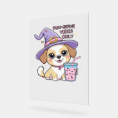 Paw-sensitive vibes Alleen Schattigee hond met bub Acryl Bord (Hoek)