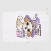 Paw-sensitive vibes Alleen Schattigee hond met bub Golfhanddoek (Horizontaal)