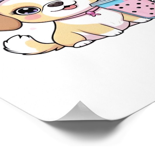 Paw-sensitive vibes Alleen Schattigee hond met bub Poster (Hoek)