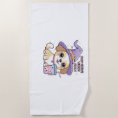 Paw-sensitive vibes Alleen Schattigee hond met bub Strandlaken (Voorkant)