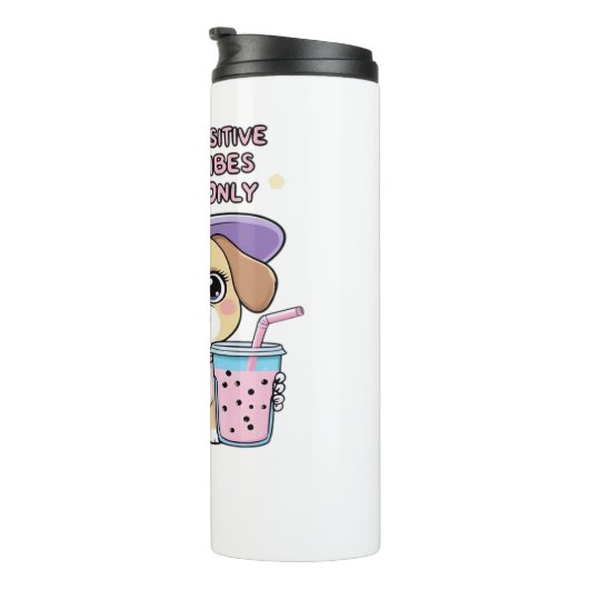 Paw-sensitive vibes Alleen Schattigee hond met bub Thermosbeker (Geroteerd rechts)