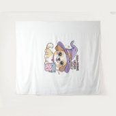 Paw-sensitive vibes Alleen Schattigee hond met bub Wandkleed (Voorkant (horizontaal))