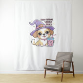 Paw-sensitive vibes Alleen Schattigee hond met bub Wandkleed (In situ)