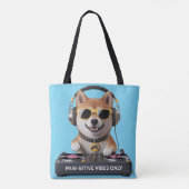 Paw-sensitive Vibes Only beroemd gemaakt door DJ S Tote Bag (Achterkant)