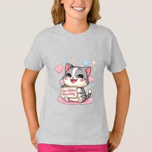 Paw-sensitive Vibes Only – Schattig Chibi Kat Kawa T-shirt