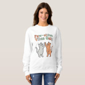 Paw-sensitive Vibes Only – Schattige Cat High Five Trui (Voorkant volledig)