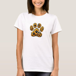 Paw Shape Zonnebloem T-shirt
