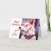 Paw-sitief Groot-Eet Birthday Grandma Dog Fun Kaart (Voorkant)