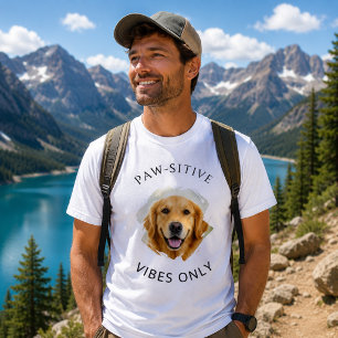 Paw-sitieve Vibes Alleen Gouden Retriever Foto T-shirt