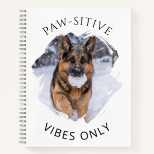 Paw-sitieve vibraties alleen Duitse Herder GSD fot Notitieboek